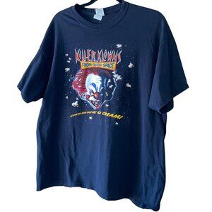Killer Klowns Vintage Mens T-Shirt Size XL Black 2008 Crew Neck Pure Cotton Tee